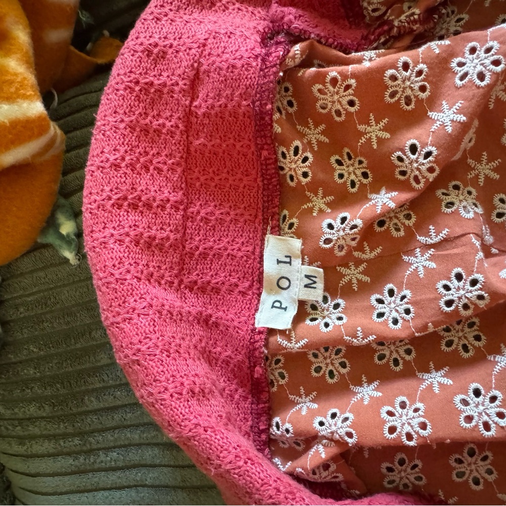 POL Mixed Pink & Rust Patchwork Trench Coat - Picture 6 of 6